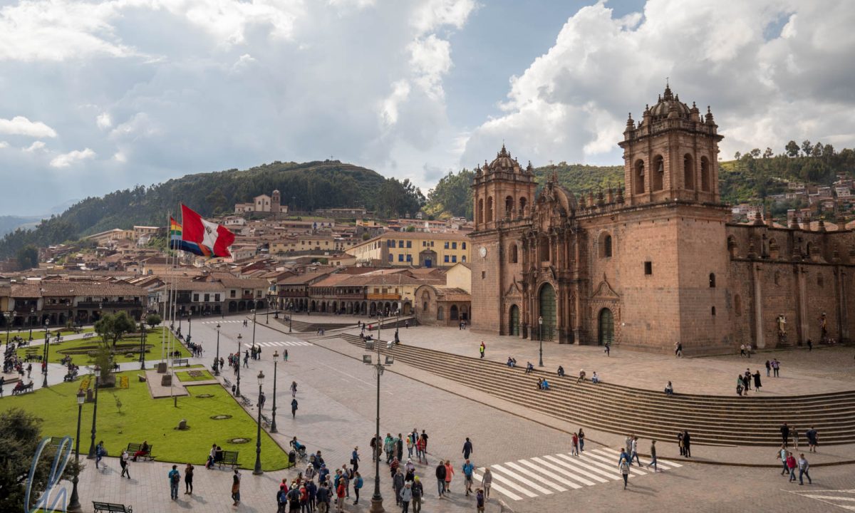 Blick über den Plaza de Armas von Cusco