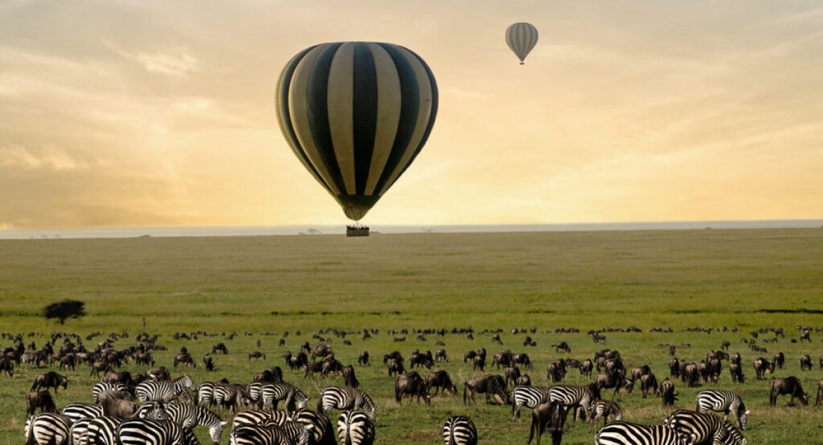 Experience the best African Balloon Safari with One Nature  Nyaruswiga ultra luxury African Safari Lodge in Serengeti, Tanzania