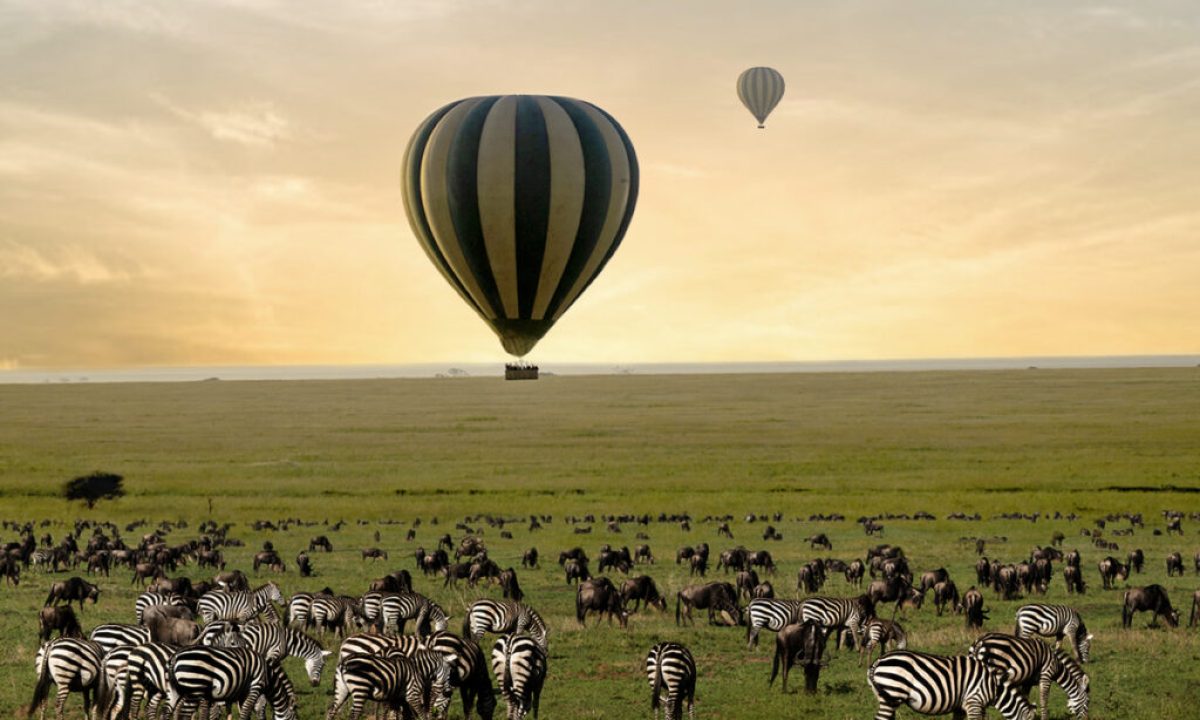 Experience the best African Balloon Safari with One Nature  Nyaruswiga ultra luxury African Safari Lodge in Serengeti, Tanzania